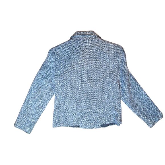 Croft & Barrow Women's Black and White Tweed Coat Lined Size Small Vintage 1973 - Picture 4 of 7